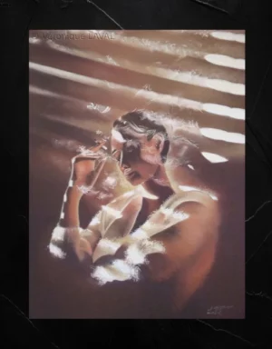 La pause cigarette – 55cm x 75cm – Pastel sec