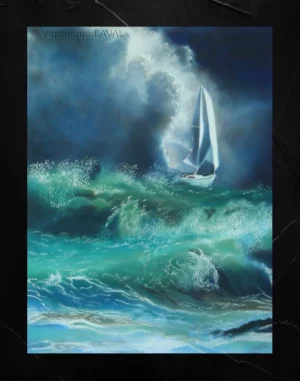 Prendre le large – 55cm x 75cm – Pastel sec