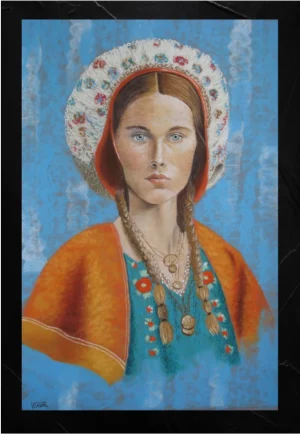 La fille de l’Est – 50cm x 70cm – Pastel sec